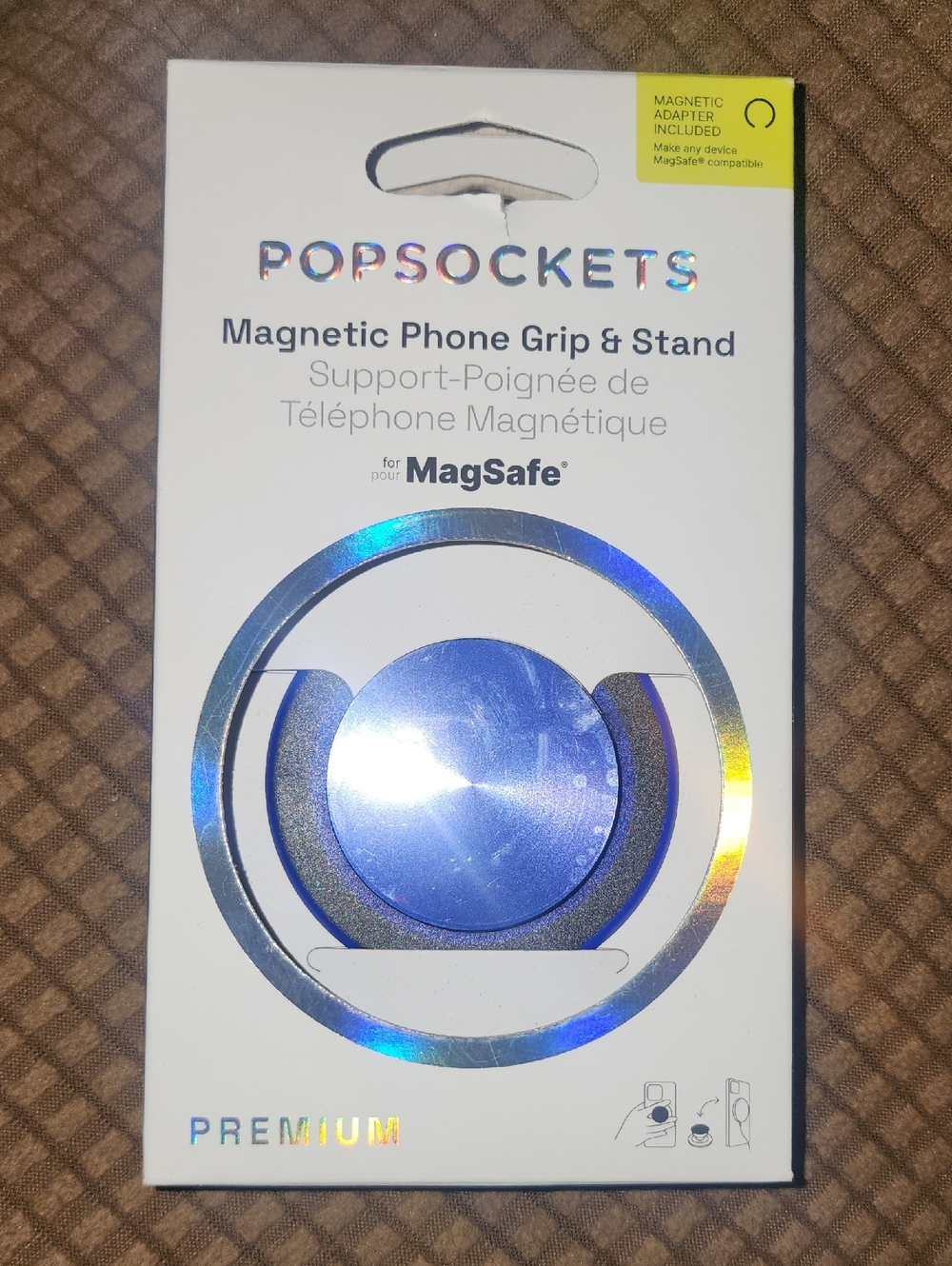 PopSocket Magnetic Phone Grip & Stand - Blue Holographic Metal